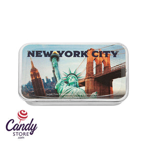 NYC Souvenir Peppermint Statue Of Librty 0.56oz Slyder Tin - 24ct CandyStore.com