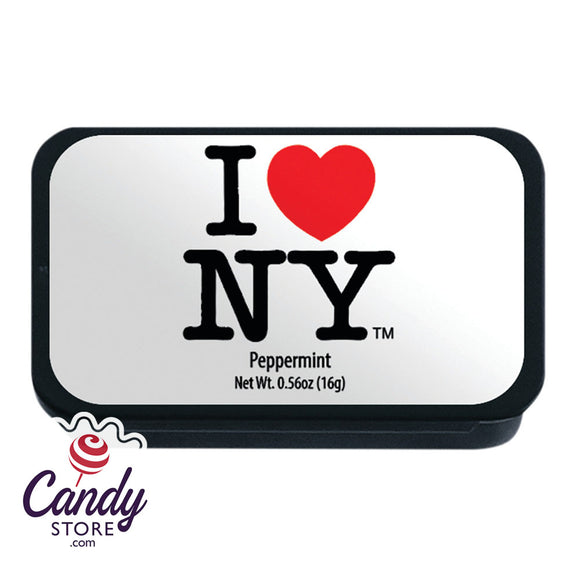 NYC Souvenir Peppermint White 0.56oz Slyder Tin - 24ct CandyStore.com