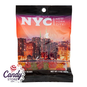 NYC Souvenir Skylne At Dusk 5oz Digibag With Gummy Bears - 24ct CandyStore.com