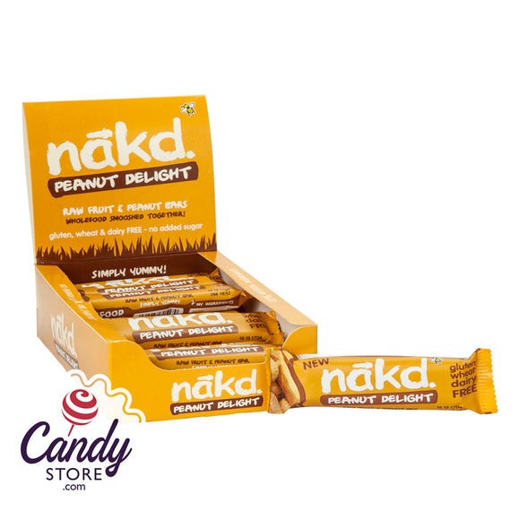 Nakd Peanut Delight Raw Fruit And Nut Bar 1.24oz - 18ct CandyStore.com