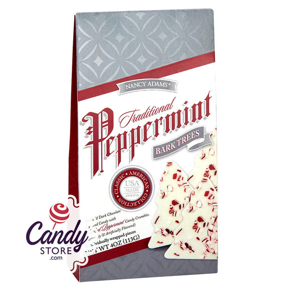 Nancy Adams Peppermint Bark Trees 4oz Gable Boxes - 12ct CandyStore.com