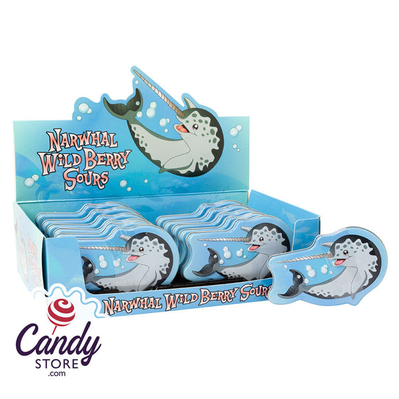 Narwhal Sours Tin 1.2oz - 12ct CandyStore.com