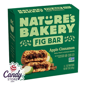 Nature's Bakery Apple Cinnamon Fig Bar 6-Piece 12oz Box - 6ct CandyStore.com