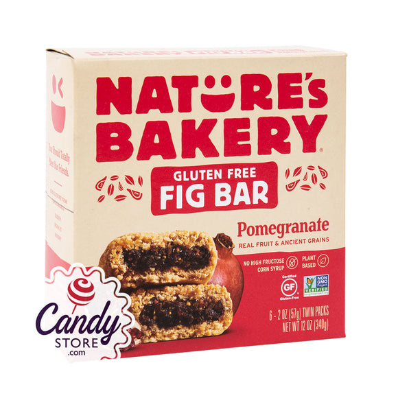 Nature's Bakery Gluten Free Pomegranate Bar 12oz Pouch CandyStore.com