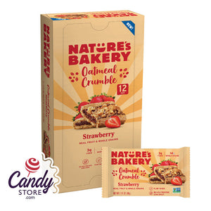 Nature's Bakery Oatmeal Crumble Bar Strawberry 1.41oz - 12ct CandyStore.com