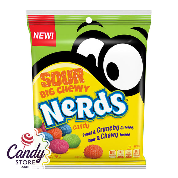 Nerds Sour Big Chewy 6oz Peg Bag - 12ct CandyStore.com