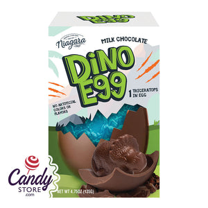 Niagara Chocolates Dino Milk Chocolate Surprise Egg 4.75oz Box - 12ct CandyStore.com
