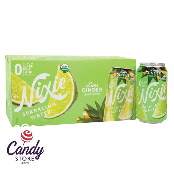 Nixie Organic Sparkling Lime Ginger Water 3-Pack 12oz Can - 24ct CandyStore.com