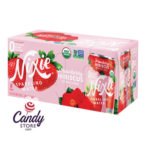 Nixie Organic Sparkling Watermelon Strawberry Hibiscus 12oz Can - 24ct CandyStore.com