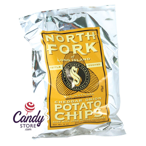 North Fork Cheddar And Onion Potato Chips 2oz Bags - 24ct CandyStore.com