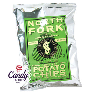 North Fork Sour Cream And Onion Potato Chips 2oz Bags - 24ct CandyStore.com