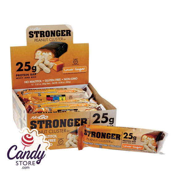 Nugo Stronger Peanut Cluster Protein Bar 2.82oz - 12ct CandyStore.com