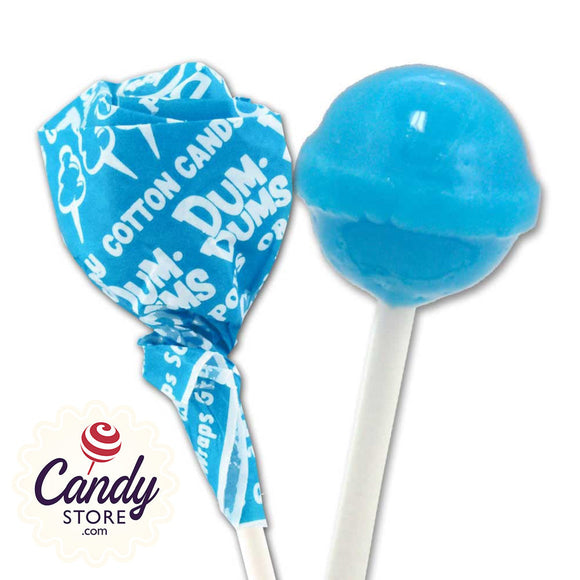 Ocean Blue Dum Dums Lollipops Cotton Candy - 75ct CandyStore.com