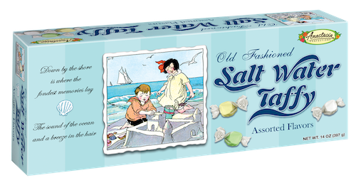 Old Fashioned Salt Water Taffy Box - 12ct CandyStore.com