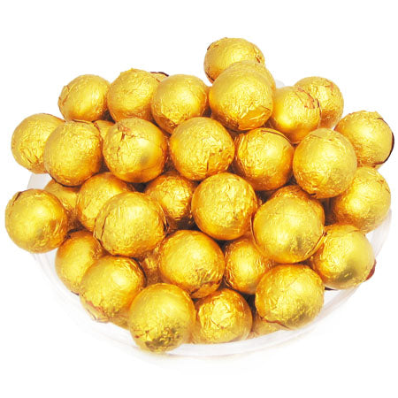 Orange Foil Chocolate Balls - 10lb CandyStore.com