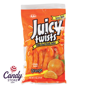 Orange Juicy Twists 5oz Peg Bag - 12ct CandyStore.com
