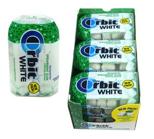 Orbit White Spearmint Gum 15 Peice Cup - 9ct CandyStore.com
