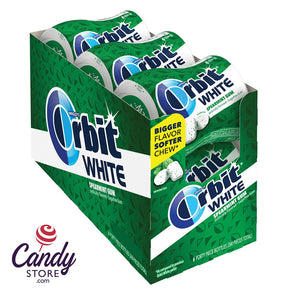Orbit White Spearmint Gum 40-Piece Bottle - 6ct CandyStore.com