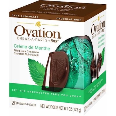 Ovation Dark Chocolate Mint Filled Break Apart Box - 12ct CandyStore.com