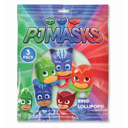PJMasks 3 Pack Lollipop Rings - 12ct CandyStore.com