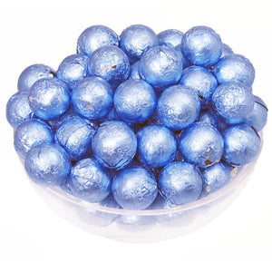 Pastel Blue Foil Chocolate Balls - 10lb CandyStore.com