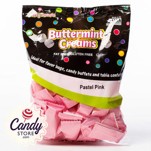 Pastel Pink Buttermint Creams - 7oz Pillow Packs CandyStore.com
