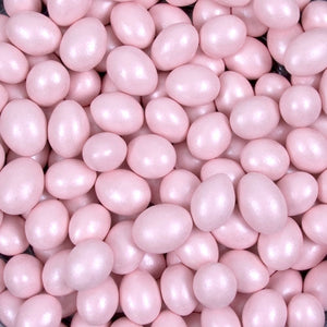 Pastel Pink Sparkle Chocolate Almonds - 5lb CandyStore.com