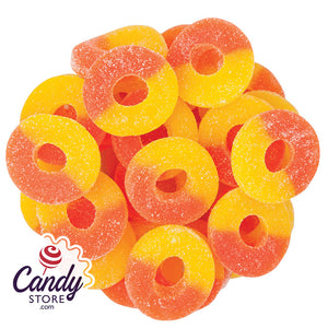 Peach Os Gummi Rings - 5lb CandyStore.com