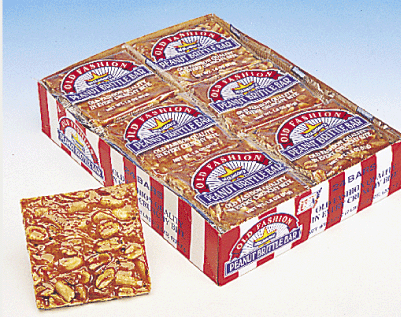 Peanut Brittle Square Bars 1.8oz - 24ct box CandyStore.com