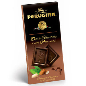Perugina Dark Chocolate with Almonds 3.5oz Bar - 12ct CandyStore.com