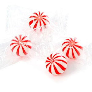 Petite Red Striped Balls - 5lb CandyStore.com