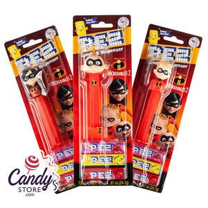 Pez Incredibles 2 Assortment Blister Pack 0.87oz - 12ct CandyStore.com