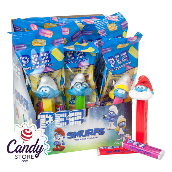Pez Smurfs Assortment 0.58oz - 12ct CandyStore.com