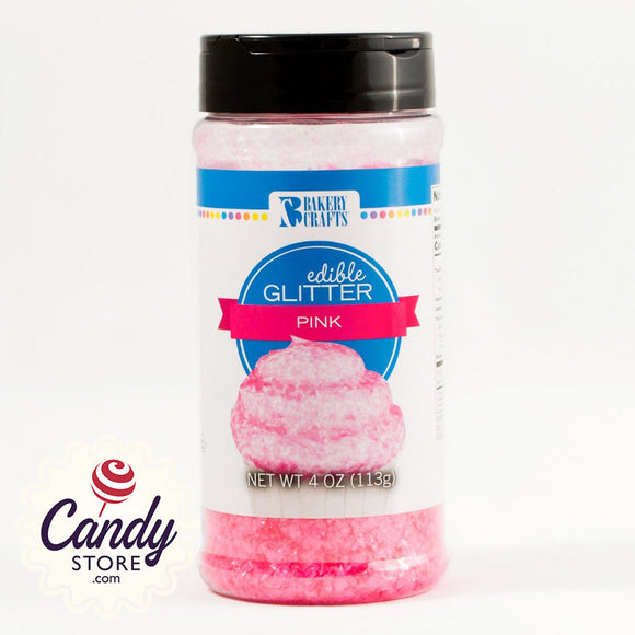 Pink Edible Glitter - 4oz CandyStore.com