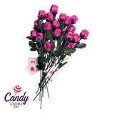 Pink Milk Chocolate Foil Rose - 48ct CandyStore.com