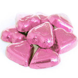 Pink Milk Chocolate Hearts - 10lb CandyStore.com