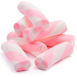 Pink Puffy Poles Marshmallow Twists - 2.2lb CandyStore.com