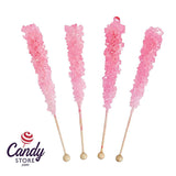 Pink Rock Candy Crystal Sticks Cherry - 36ct Jar CandyStore.com