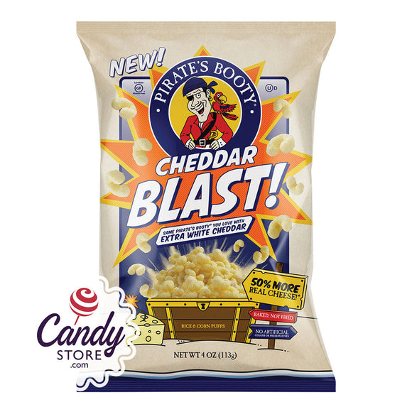 Pirate's Booty Cheddar Blast 4oz Bags - 12ct CandyStore.com