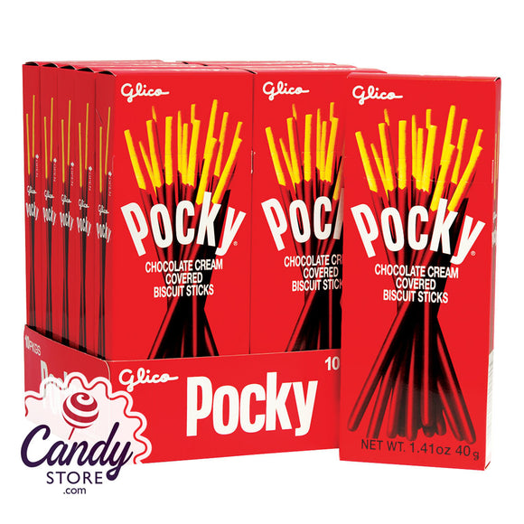 Pocky Sticks Chocolate Covered Cookie 1.41oz Box - 20ct CandyStore.com