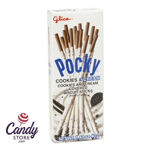 Pocky Sticks Cookies 'N Cream Cookie 1.41oz Box - 20ct CandyStore.com