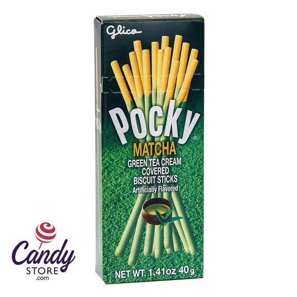Pocky Sticks Matcha Green Tea Covered Biscuit 1.41oz Boz - 20ct CandyStore.com