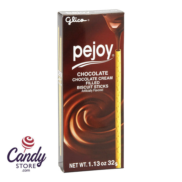 Pocky Sticks Pejoy Chocolate Cookie 1.13oz Box - 20ct CandyStore.com