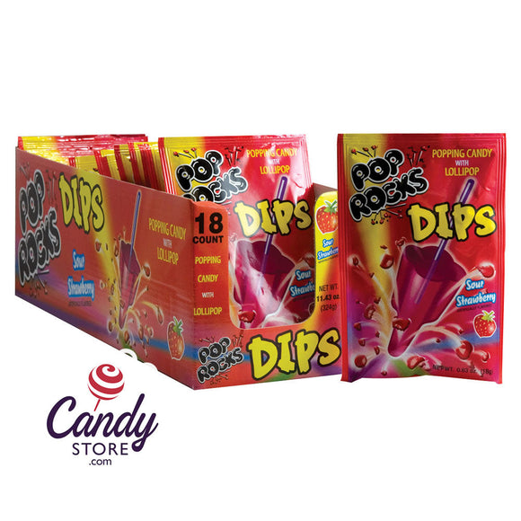 Pop Rocks Sour Strawberry Dips Popping Candy - 216ct CandyStore.com