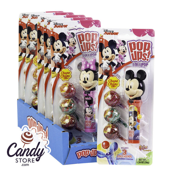 Pop Ups Mickey And Minnie Lollipop 1.26oz Blister Pack - 6ct CandyStore.com
