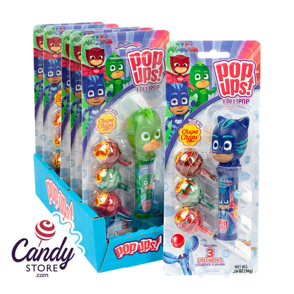Pop Ups Pj Masks Lollipops 1.26oz Blister Pack - 6ct CandyStore.com