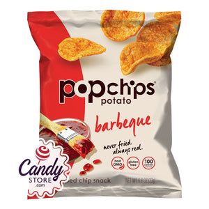Popchips Bbq Potato Chips 0.8oz Bags - 24ct CandyStore.com