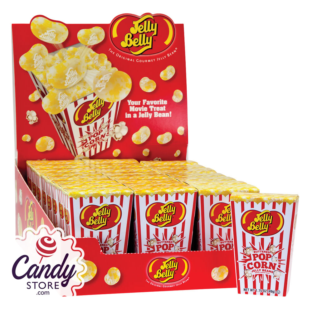 Popcorn Box of Jelly Belly Buttered Popcorn Jelly Beans 24ct