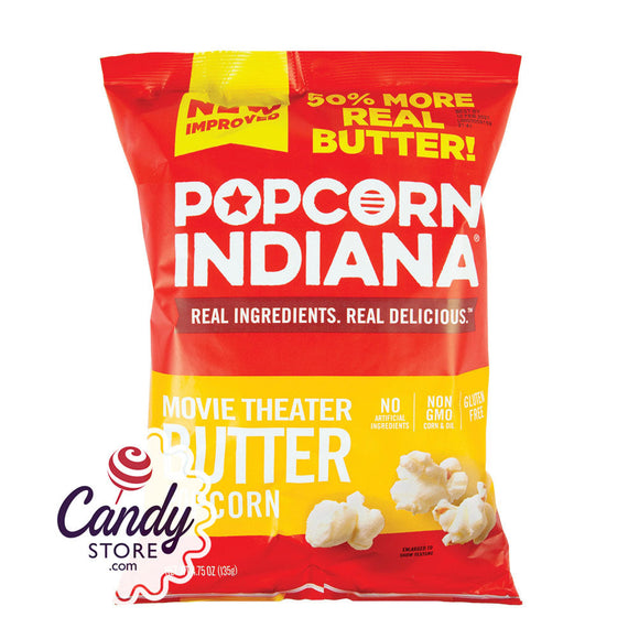 Popcorn Indiana Movie Theater Butter Popcorn 4.75oz Bags - 12ct CandyStore.com