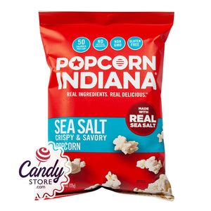 Popcorn Indiana Sea Salt Popcorn 4.75oz Bags - 12ct CandyStore.com